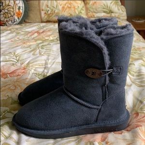 Blue-Gray Suede Boots